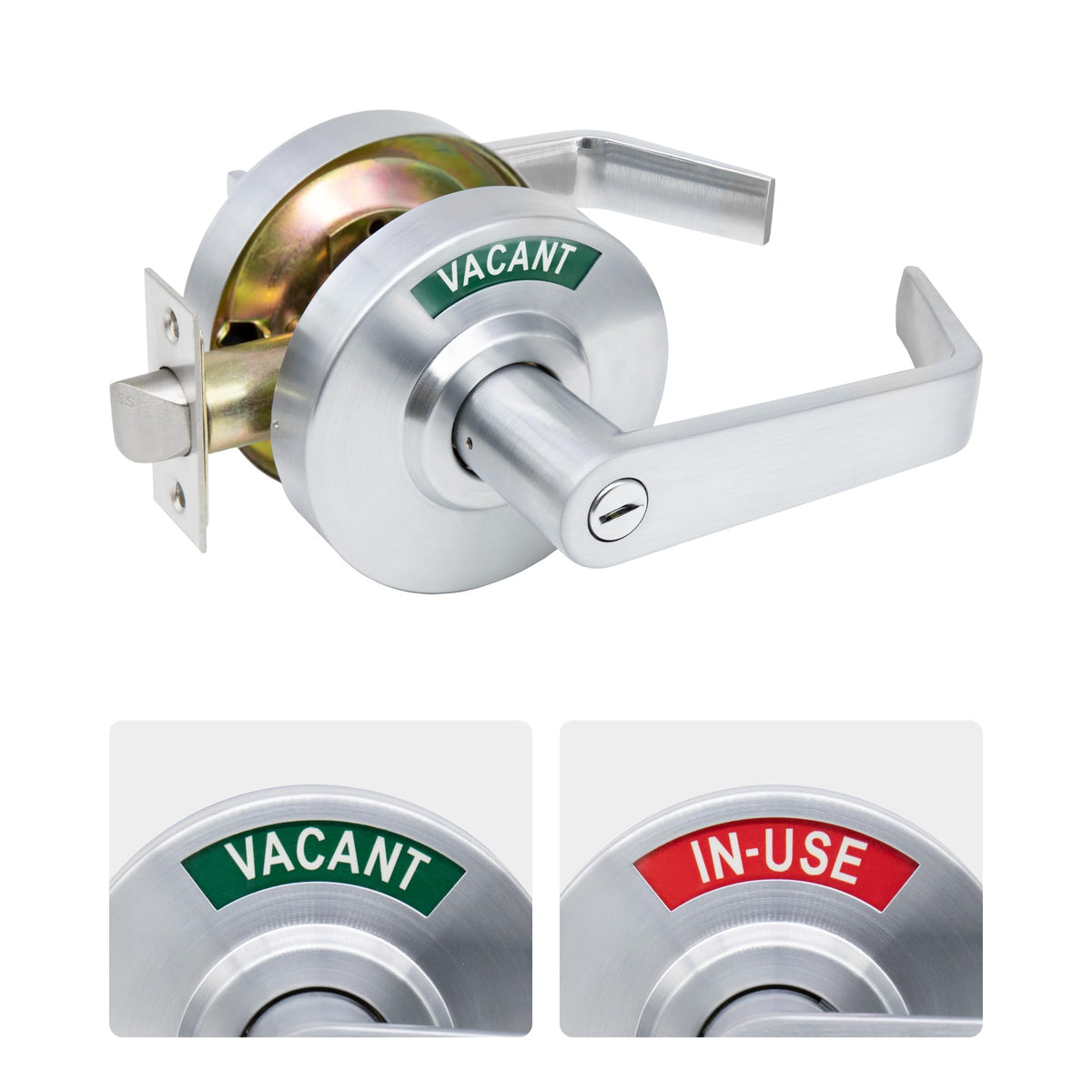 MARIE commercial door handle indicator in use shows privacy status at a glance
