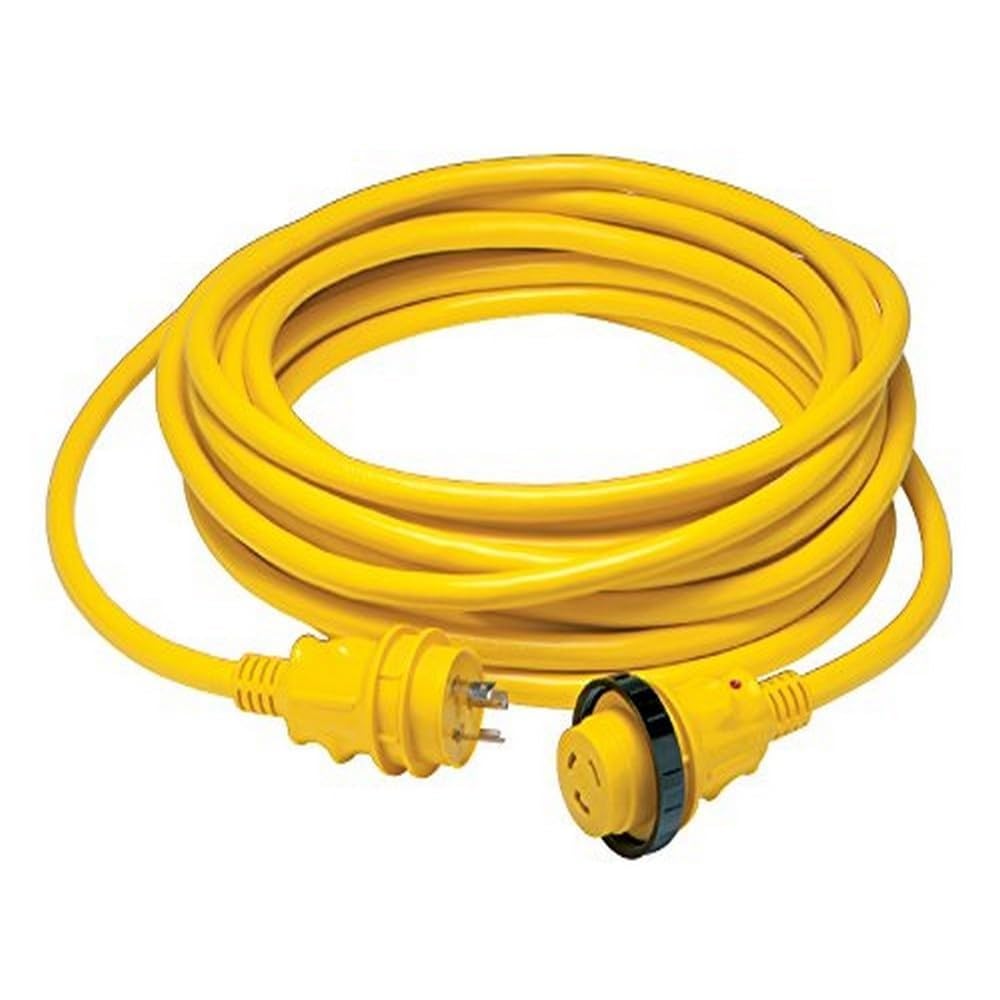 Marinco 199119 cordset plug with contour grip for easy hand connection on deck.