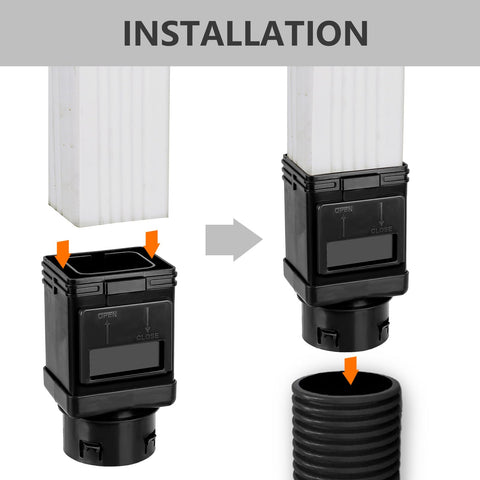 MARKBIT Downspout Adapters included for easy setup