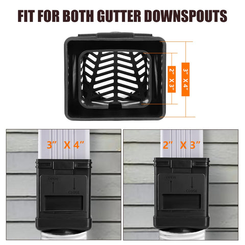 MARKBIT Downspout Filter black design complements gutters