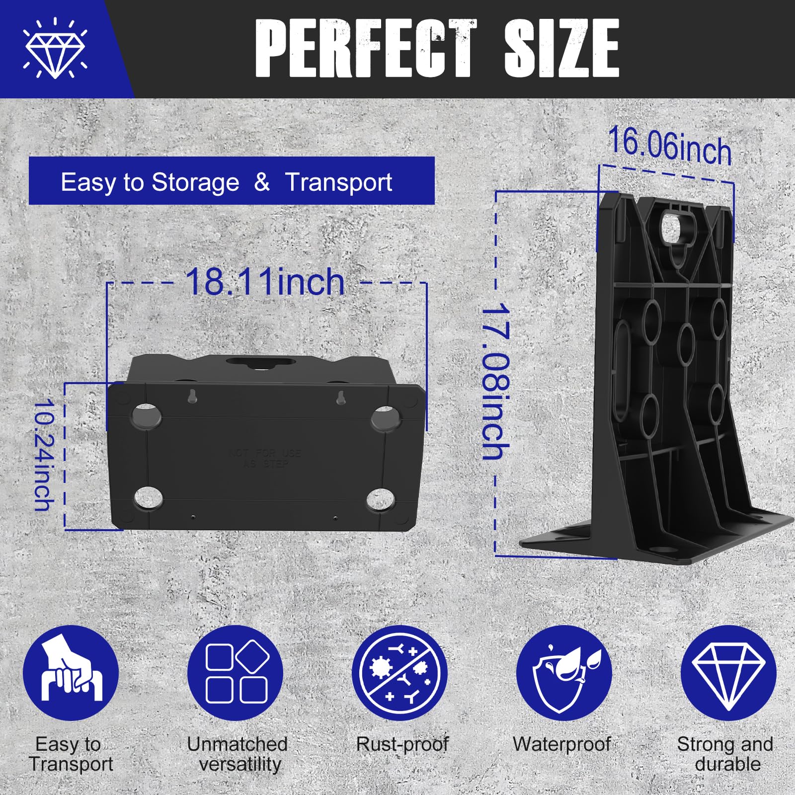 MARKETTY 34-inch spool fits large reels with stable support.