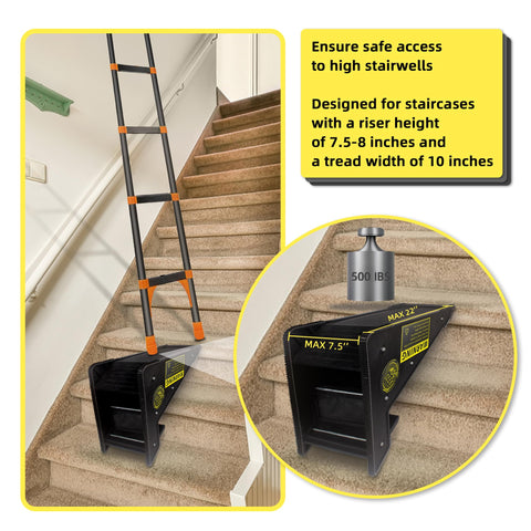 MARKETTY five-in-one ladder tool combines leveler, shelf, and tool caddy for efficiency.