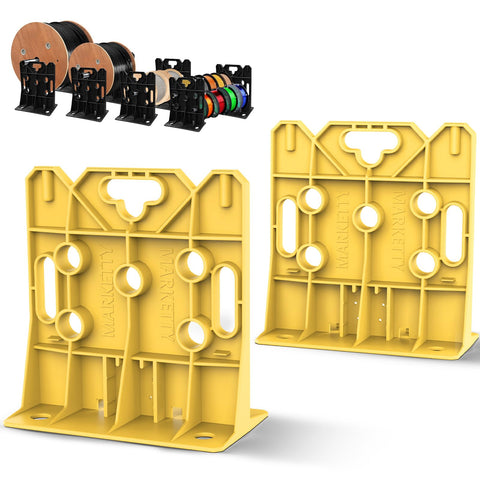 Marketty wire dispenser assembly keeps cables organized for quick pulls.