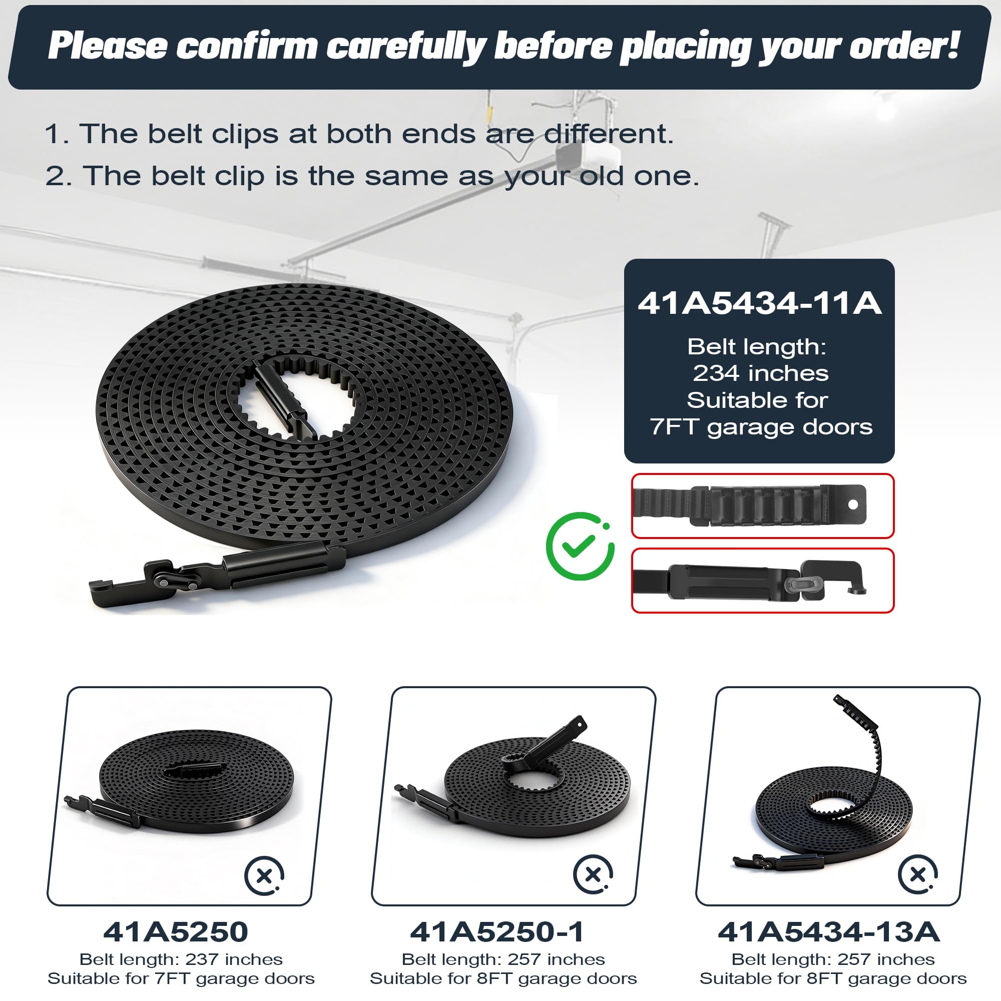 Marketty whisper drive belt shows quiet-operation benefit for smoother garage door movement.