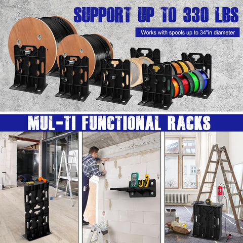 MARKETTY wire dispenser in workshop setup demonstrates quick cable pulls.