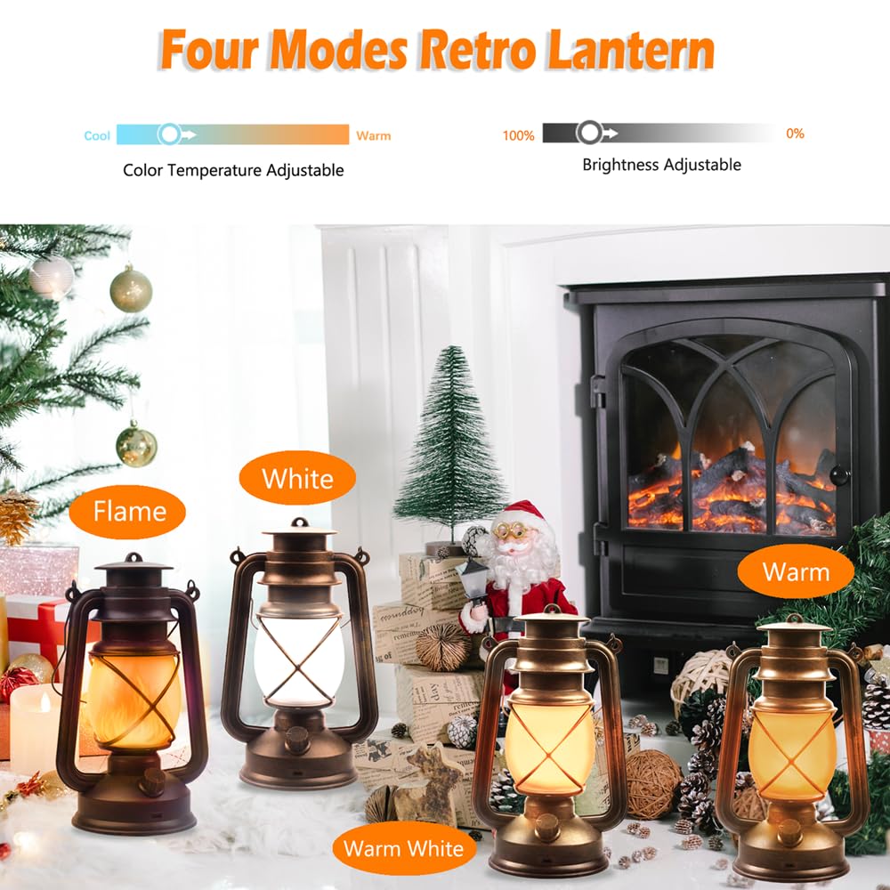 Marlrin lantern flame-effect LED creates a warm ambiance