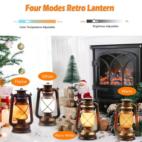 Marlrin lantern flame-effect LED creates a warm ambiance