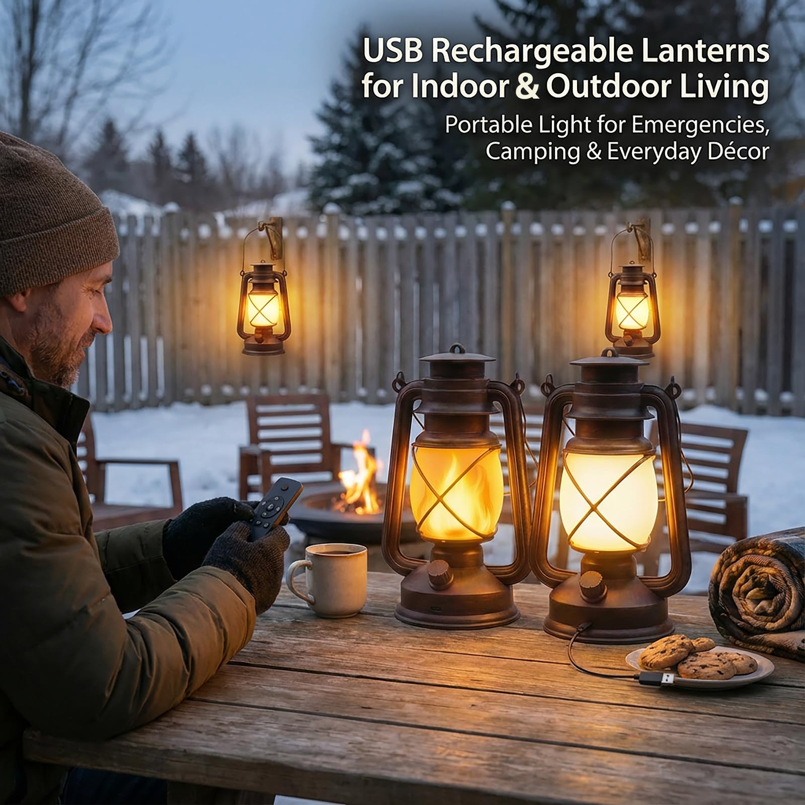Marlrin lantern durable handle for easy hanging and placement