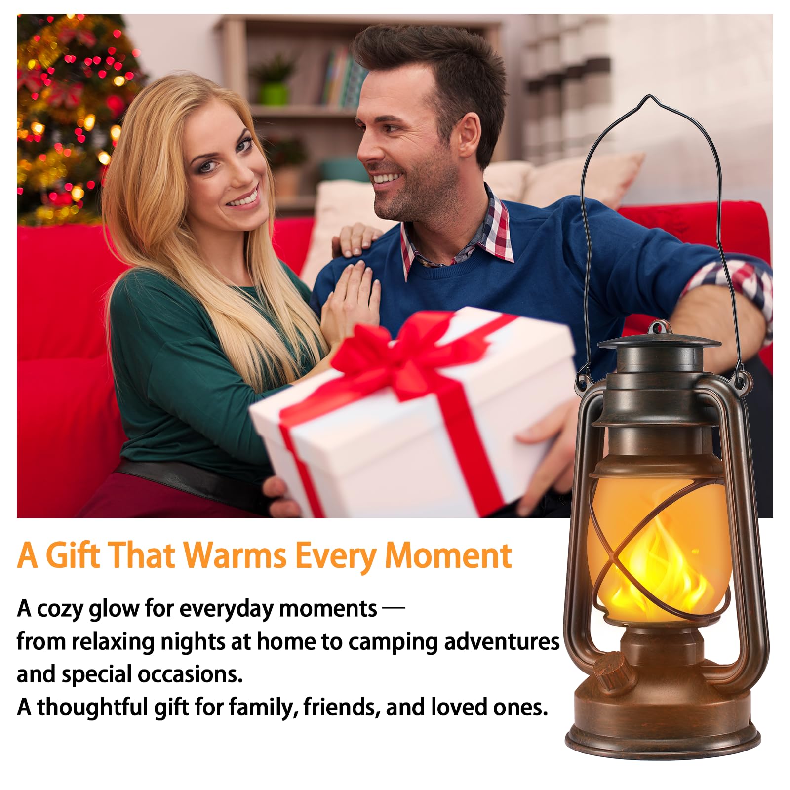 Marlrin outdoor lanterns provide soft flicker lighting without wiring