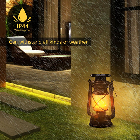 Marlrin outdoor lantern lit at dusk for cozy garden lighting