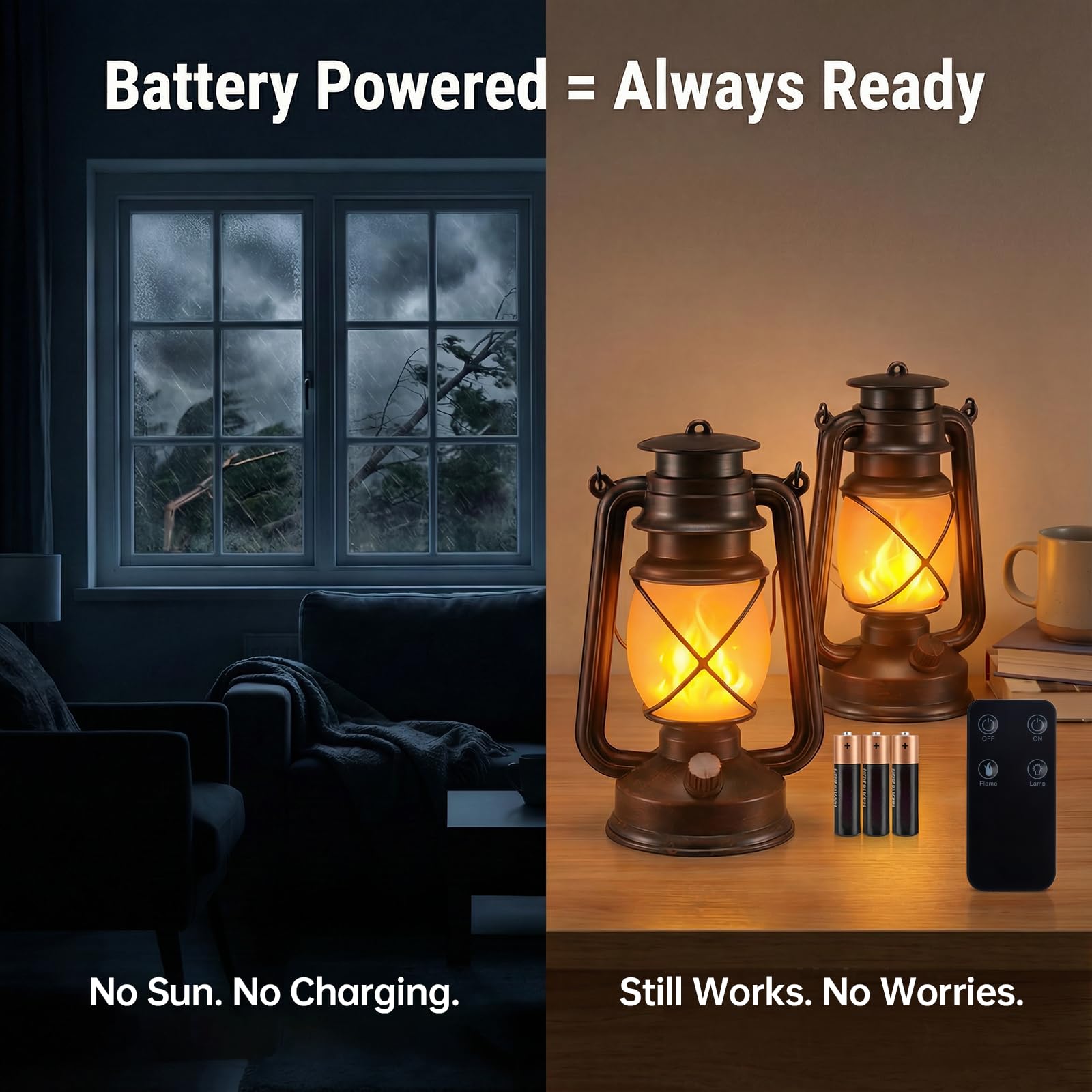 Marlrin remote-control flame-mode lantern enhances elegant table centerpieces