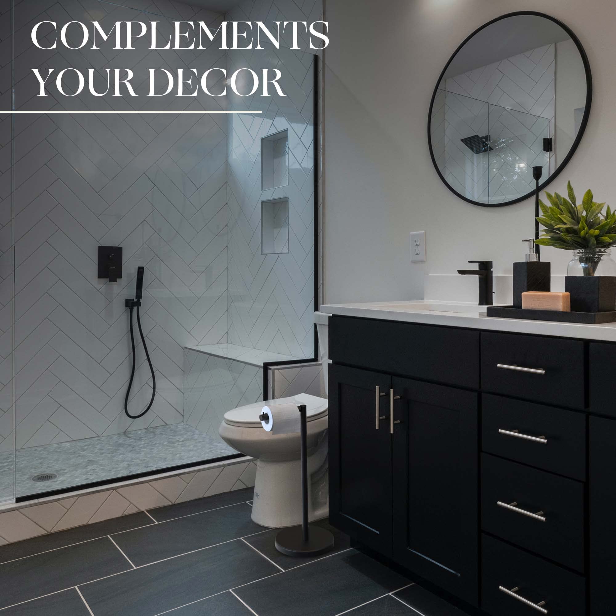 Marmolux Acc compact footprint fits tight spaces in small bathrooms