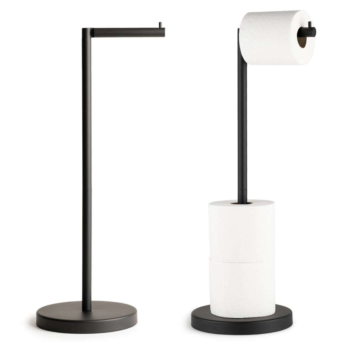 Marmolux Acc free-standing toilet paper holder on the floor, easy relocation for flexible setup