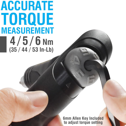 MARQUE torque wrench offers 4–6 Nm settings for safe component tightening.