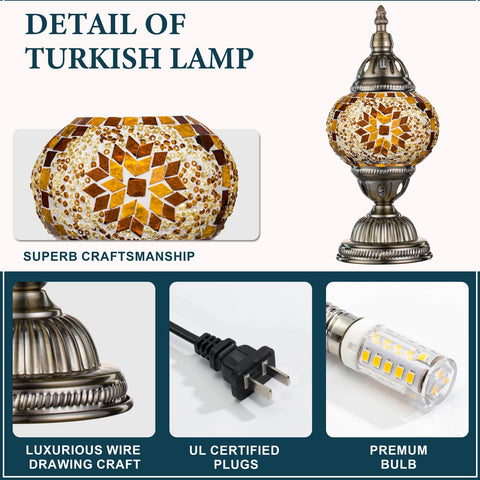 Marrakech bronze base and shade assembly highlights meticulous handmade finish