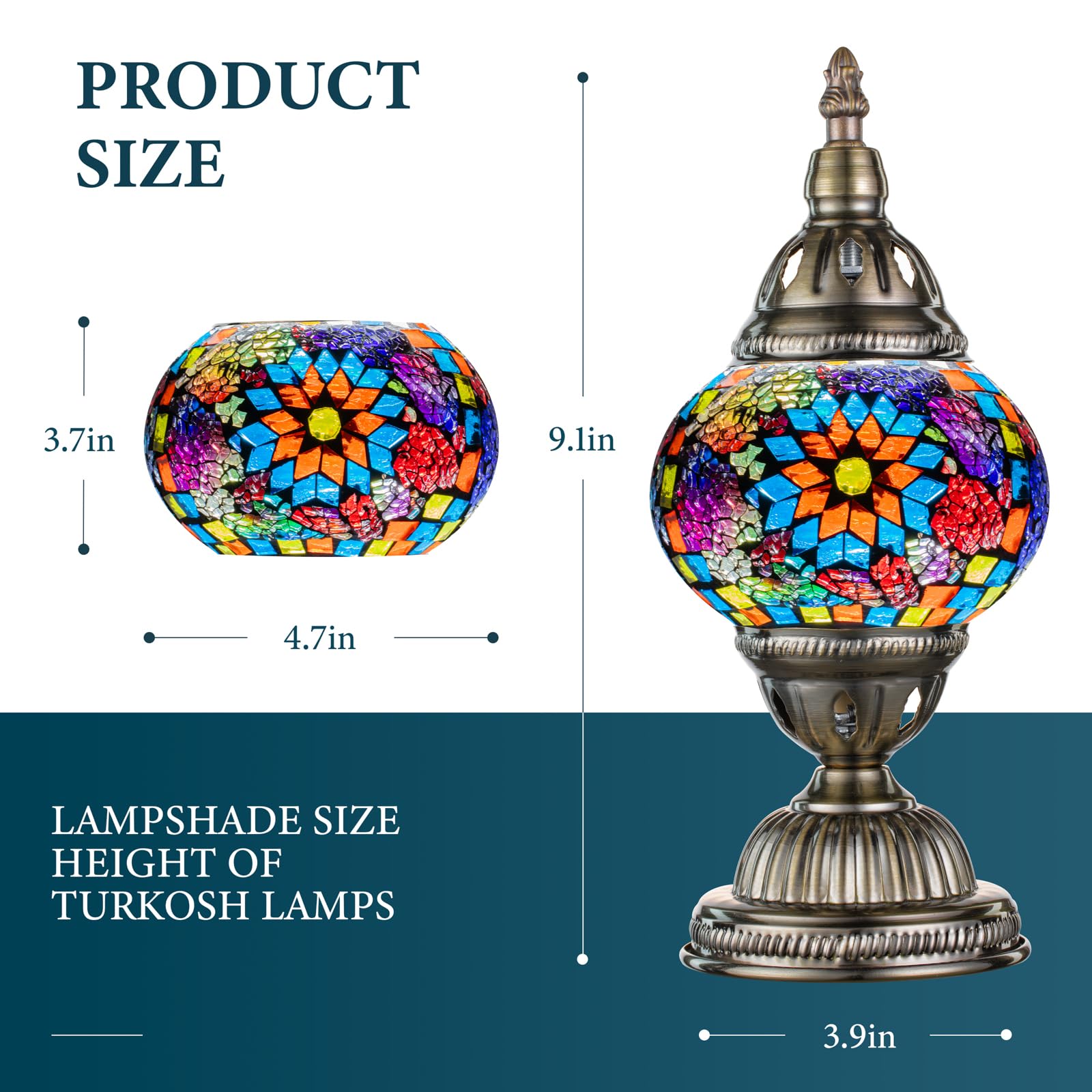 Marrakech handmade lamp showcases artisan craftsmanship and unique glass pattern.