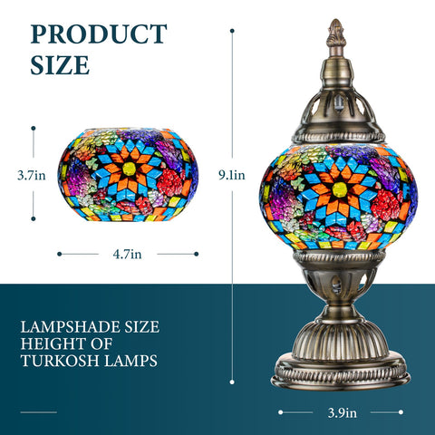 Marrakech handmade lamp showcases artisan craftsmanship and unique glass pattern.