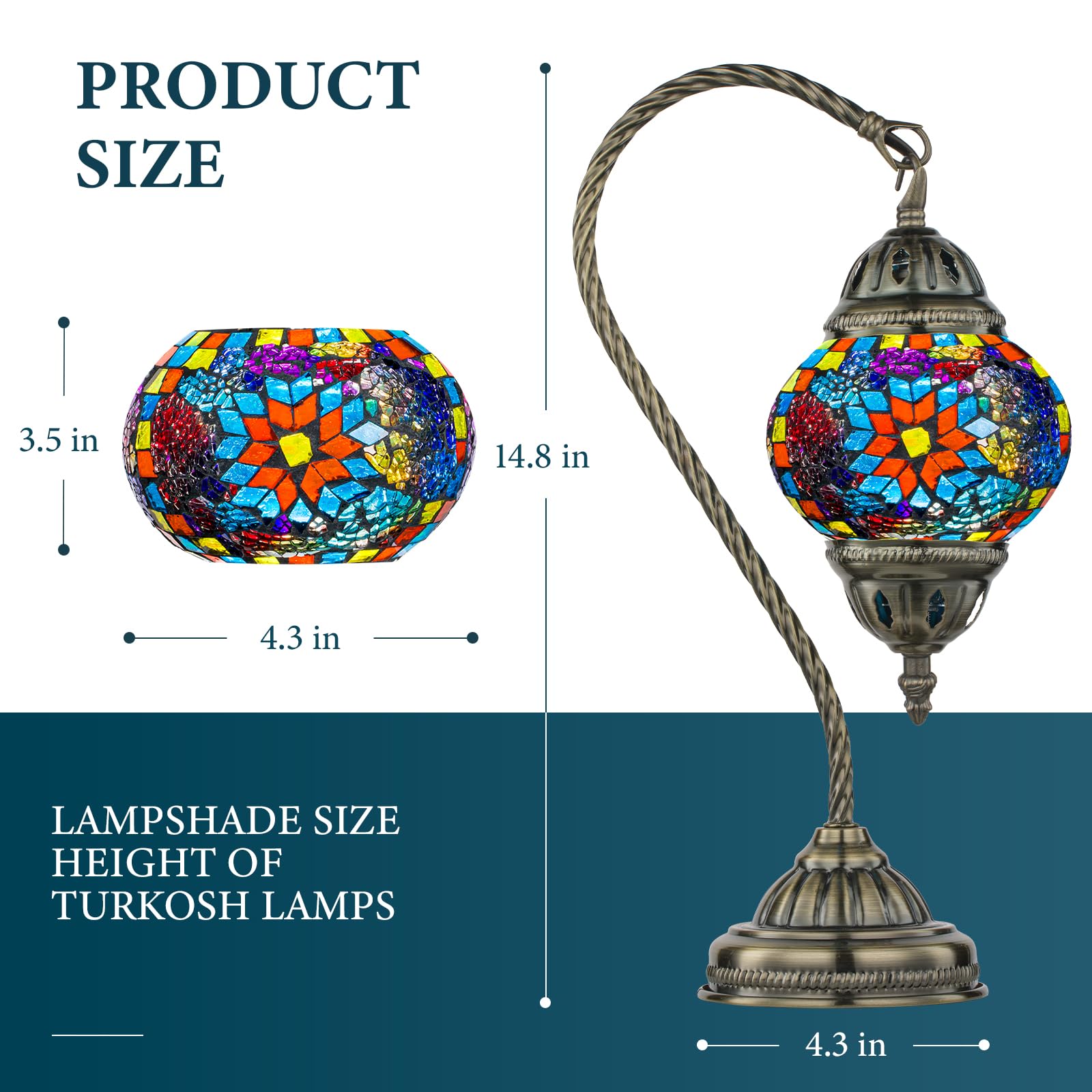 Marrakech mosaic glass shades glow multicolor, creating warm ambience.