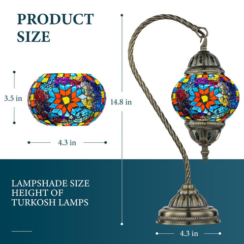 Marrakech mosaic glass shades glow multicolor, creating warm ambience.