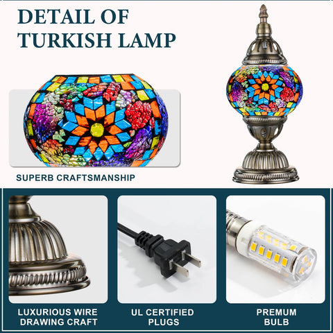 Marrakech table lamp as ambient bedside light for living spaces.