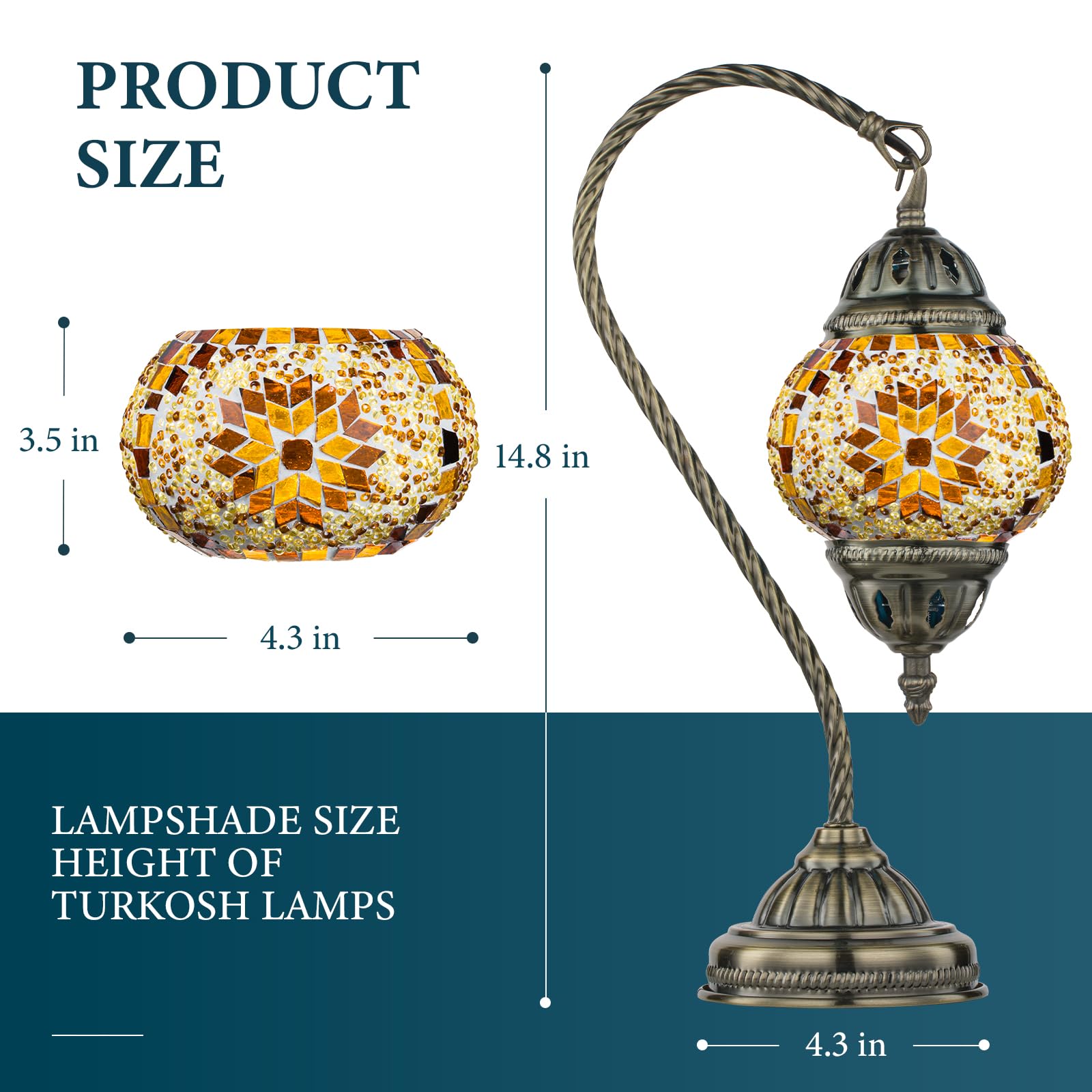 Marrakech Tiffany Lamp includes LED bulb for energy-efficient glow
