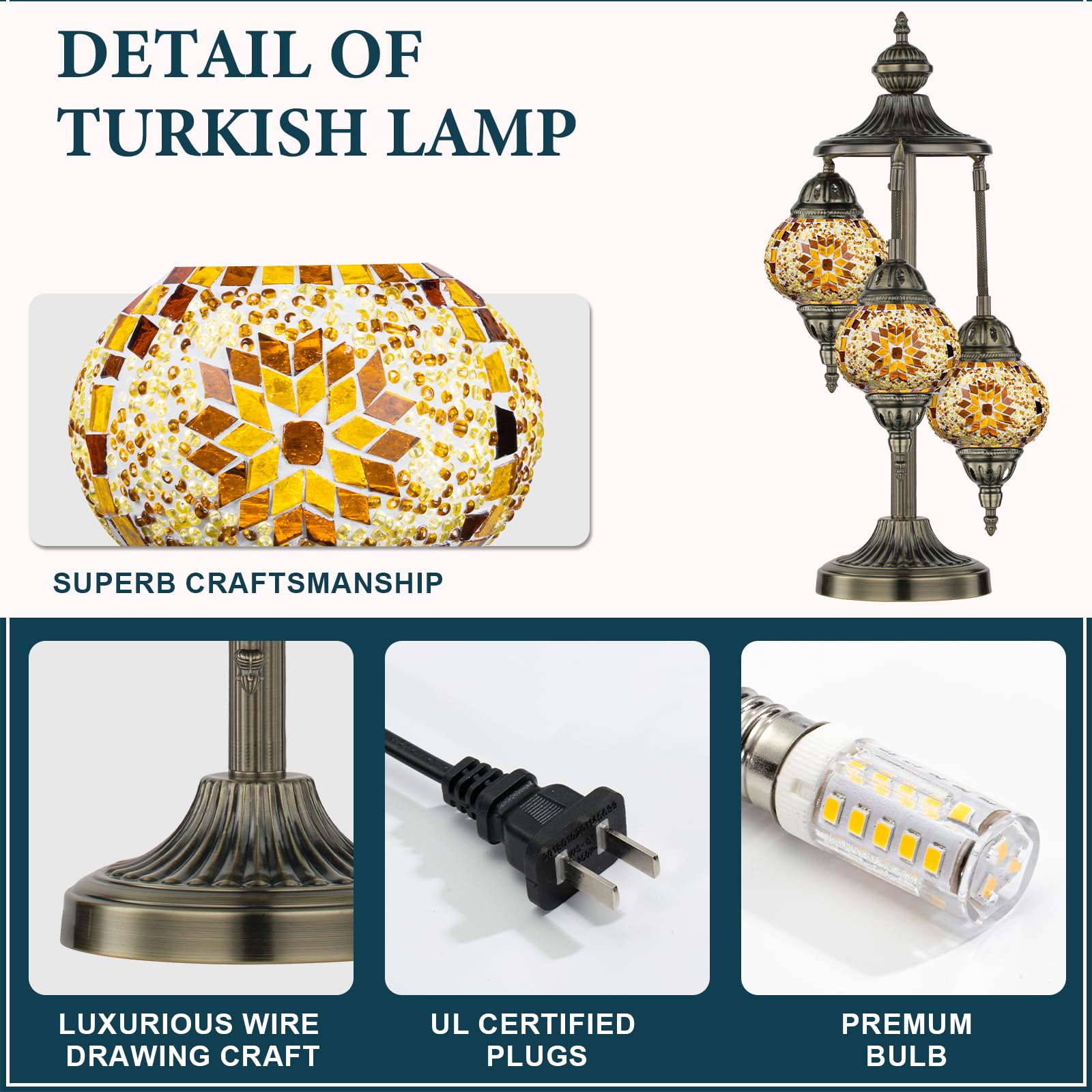 Marrakech Turkish Lamp adds ambient lighting to a living room setup