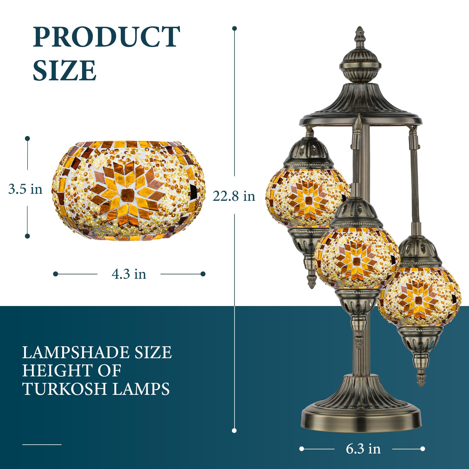 Marrakech Turkish Lamp used as a bedside night light with mosaic glow