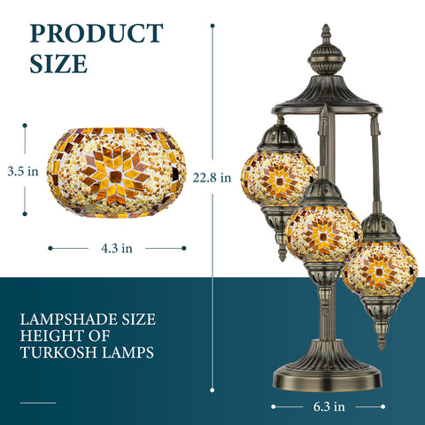 Marrakech Turkish Lamp used as a bedside night light with mosaic glow