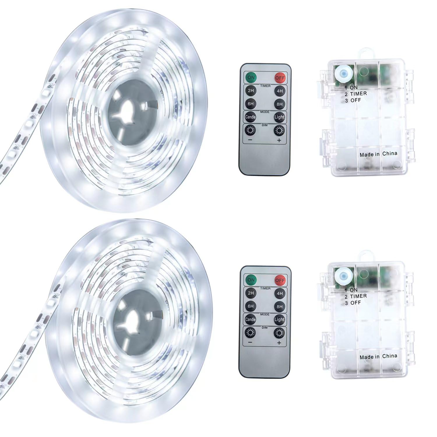 Marreal battery-powered LED strip lights with remote control for quick on/off use