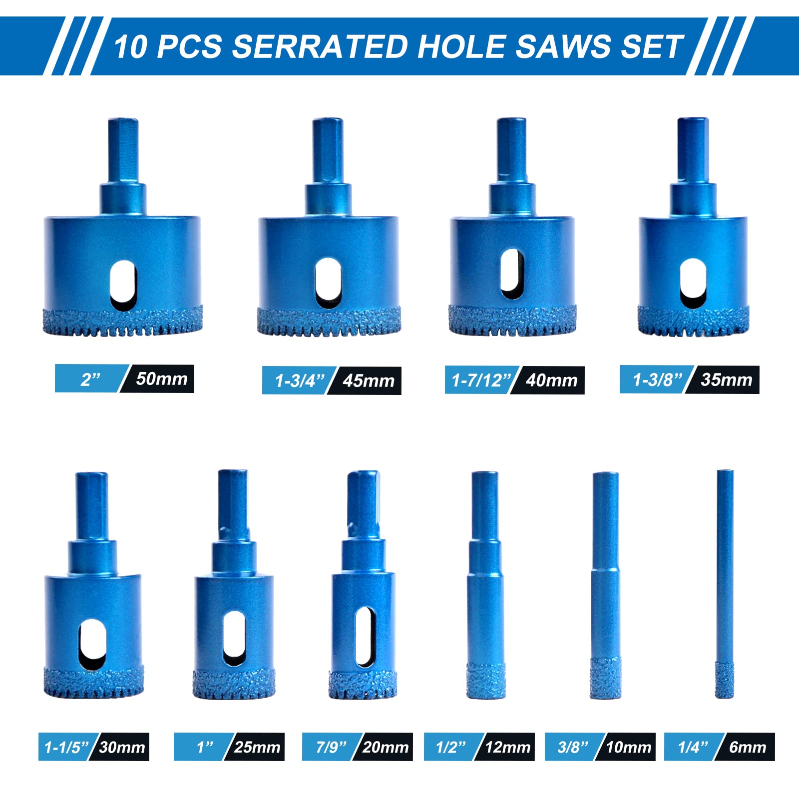 Marsbase drill bits cutting glass with smooth edges and fast drilling