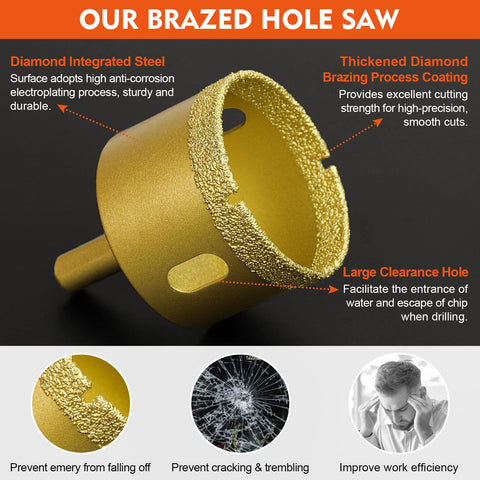 Marsbase Diamond Hole Saw 14mm enabling larger, stable bore guidance
