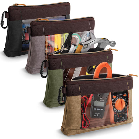 Marscamd 4Pack tool pouches with clear window for quick tool visibility