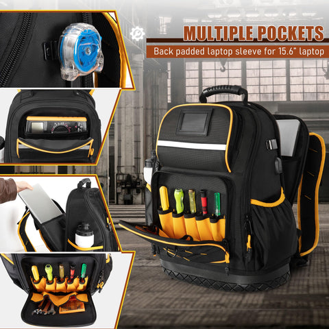 Marscamd backpack holds a 15.6-inch laptop securely.