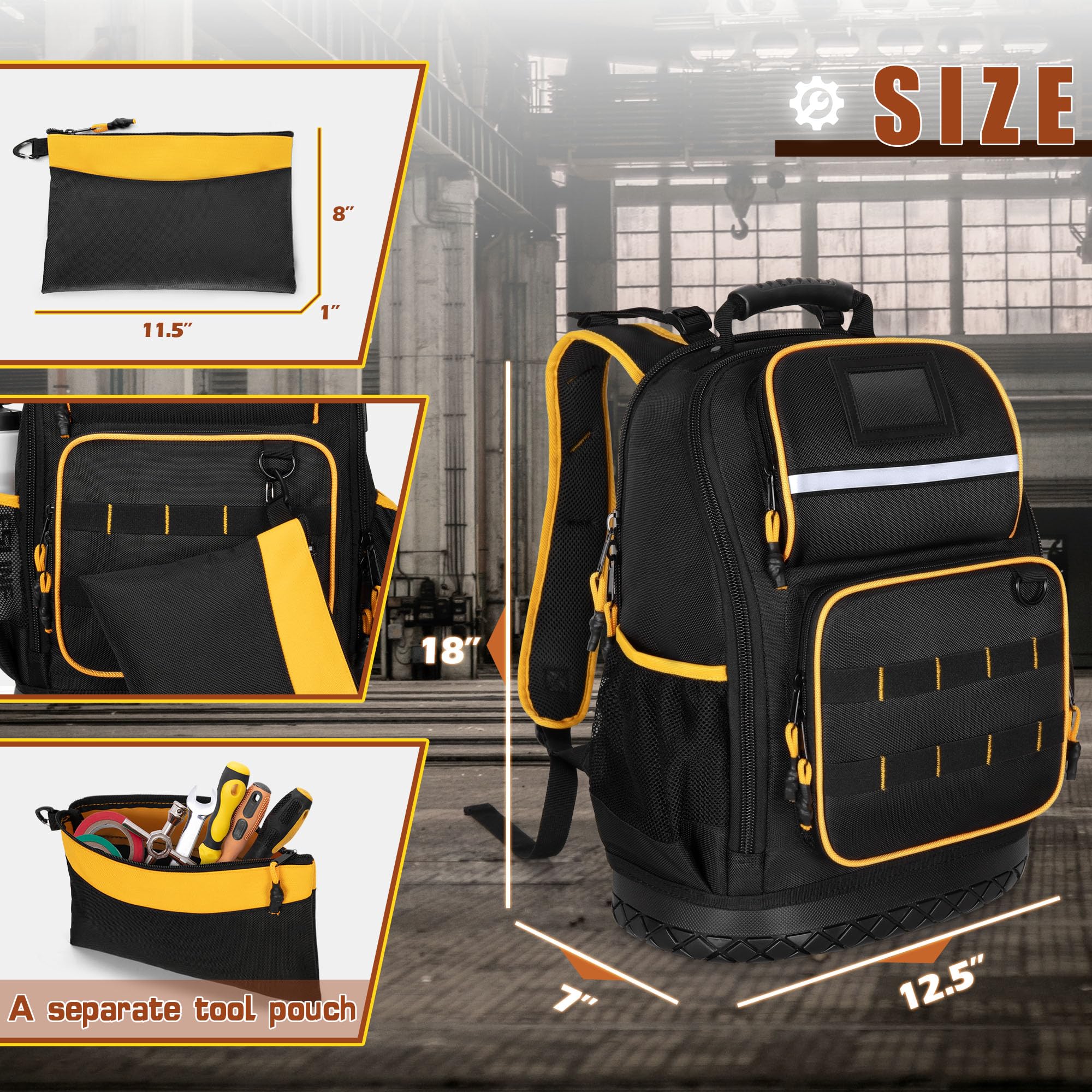 Marscamd side pouches for water bottle and essentials.