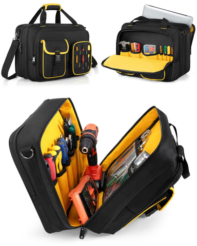 Marscamd Electrician Tool Bag front view shows rugged 1680D fabric for daily use
