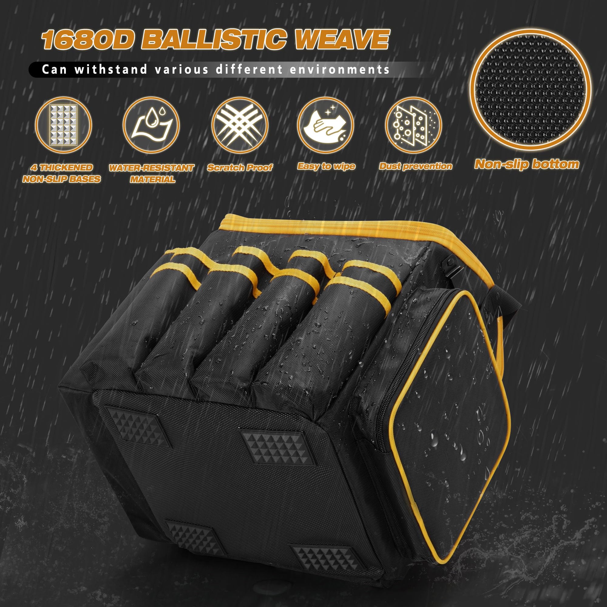 Marscamd tool bag back pockets with flaps keep items secure