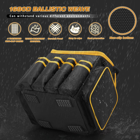 Marscamd tool bag back pockets with flaps keep items secure