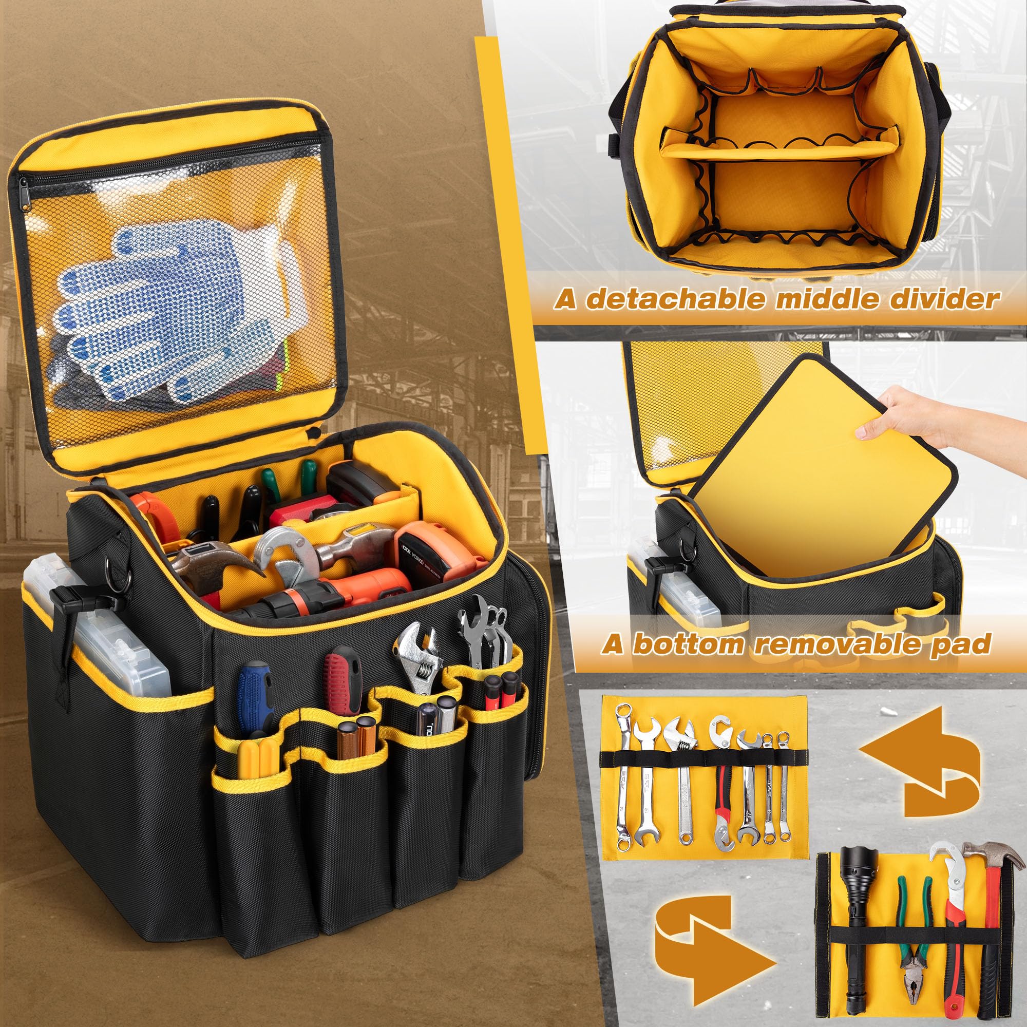Marscamd tool bag shows heavy duty fabric and sturdy construction for tough projects
