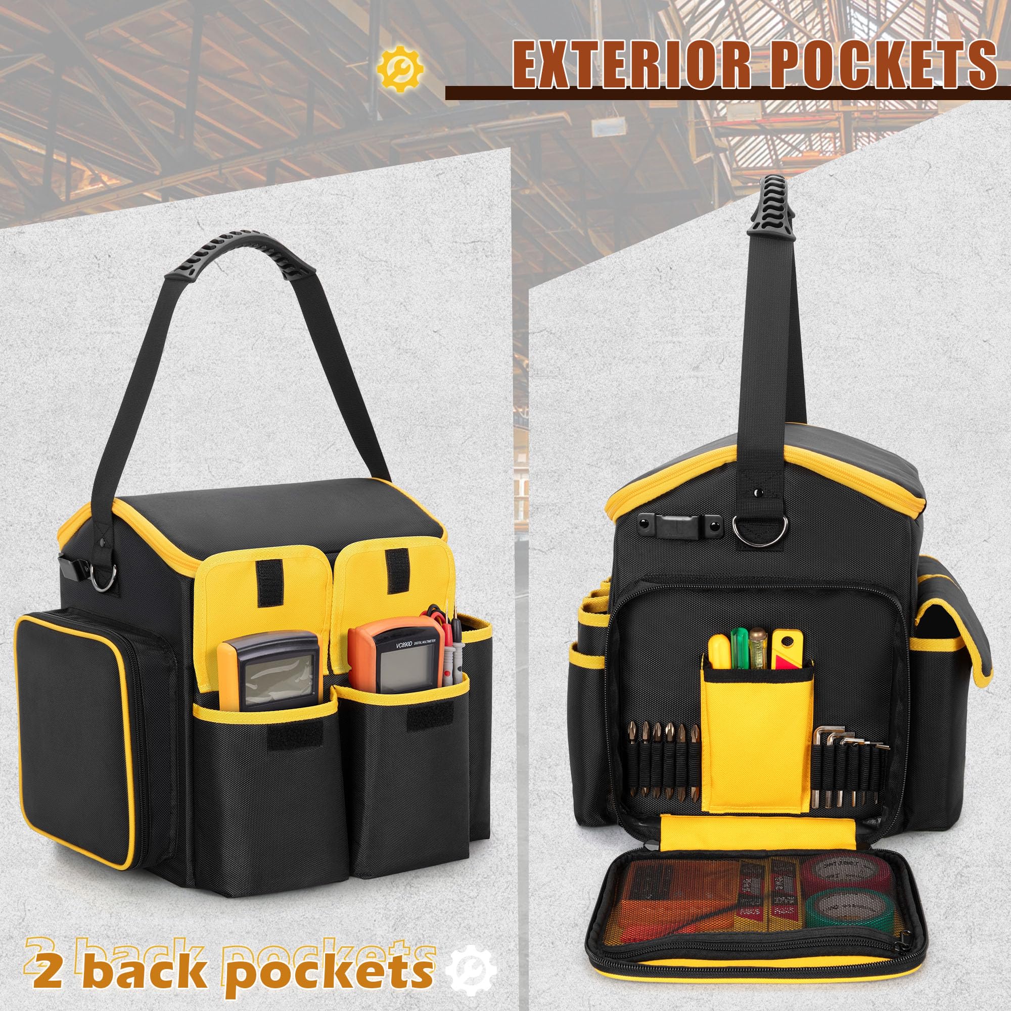 Marscamd tool bag side pocket with buckle for a plastic box and small items
