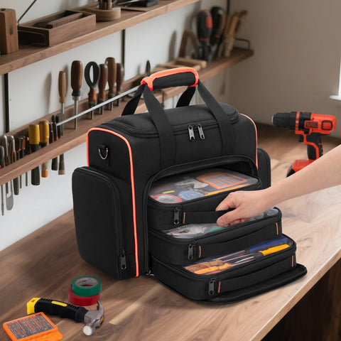 Marscamd tool bag side pockets for quick driver and wrench access