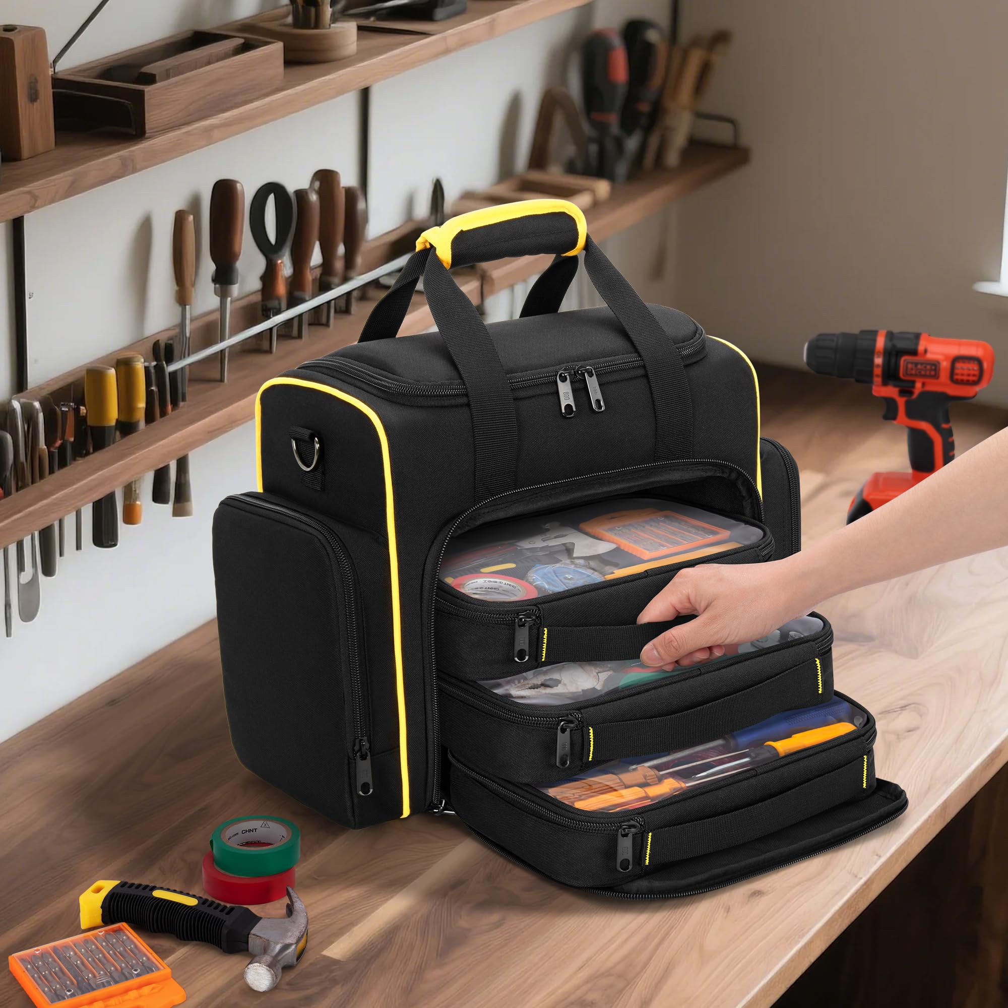 Marscamd tool bag top handles for easy carrying.