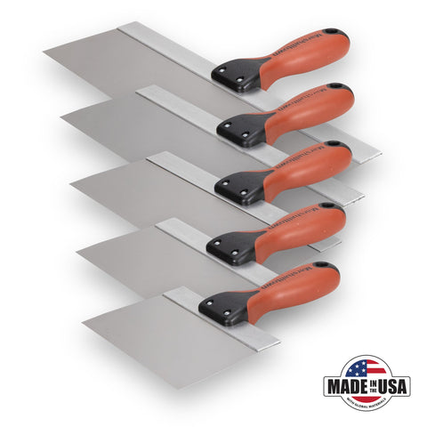 Marshalltown drywall tapping knife 8-inch blade for seamless seams and efficient finishing.