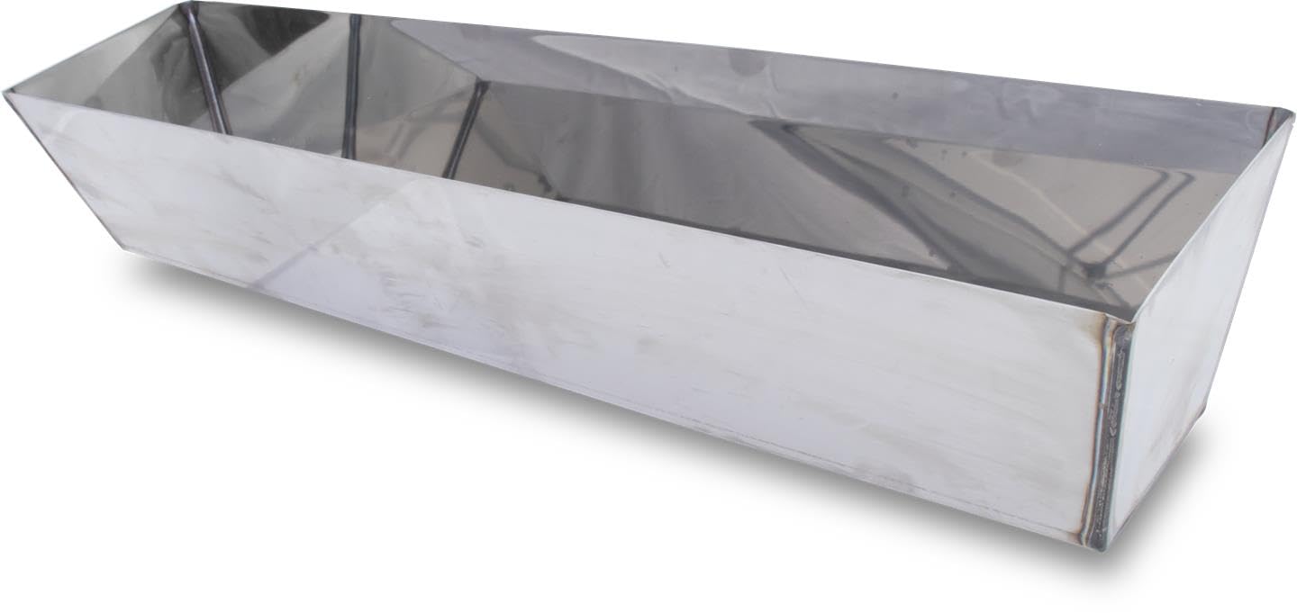 Marshalltown Heli-Arc mud pan 14in, inside corner view, welded corners for smooth mud work.