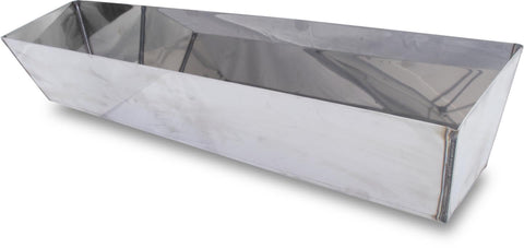 Marshalltown Heli-Arc mud pan 14in, inside corner view, welded corners for smooth mud work.