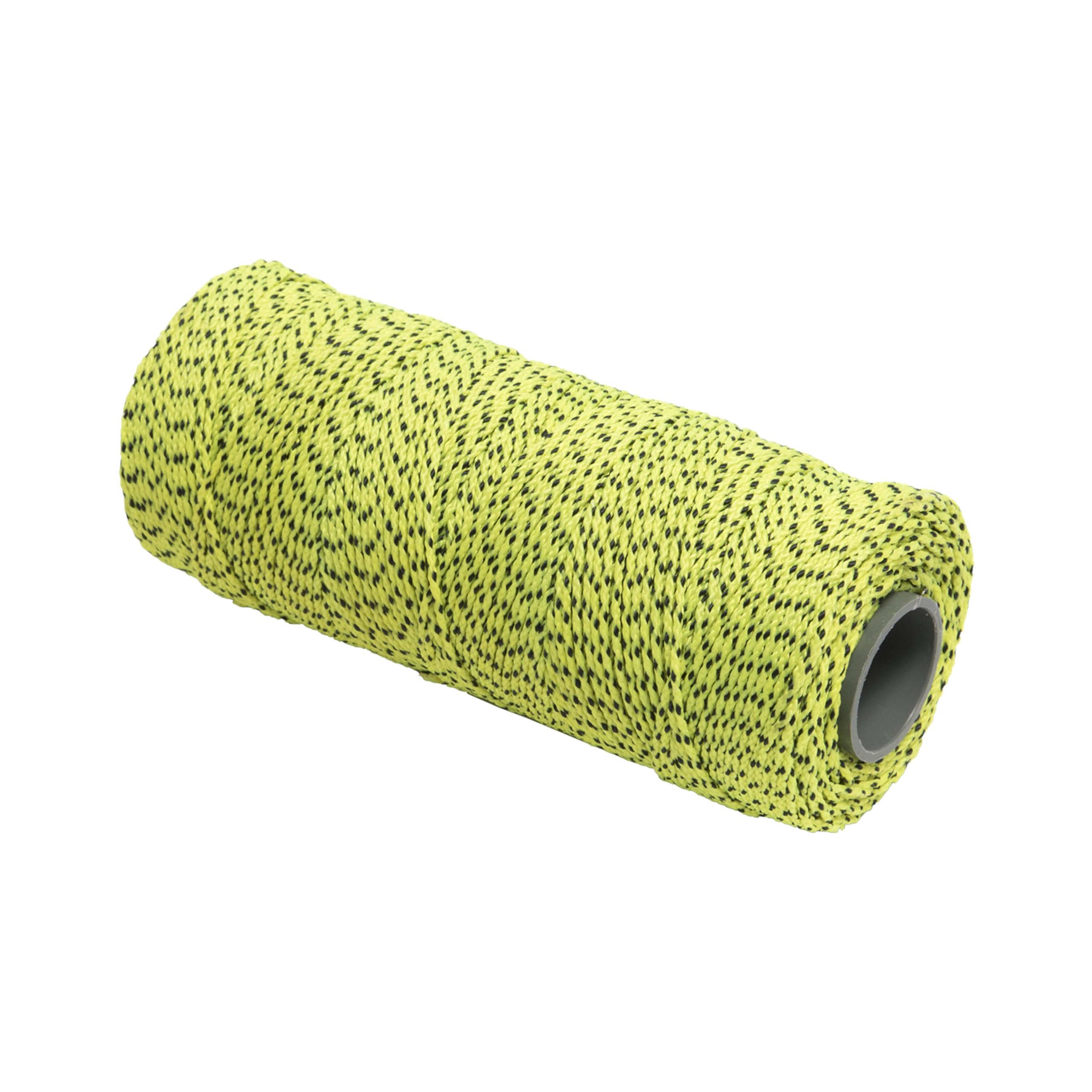 Close-up of braided nylon masonry line showing moisture resistance and longevity
