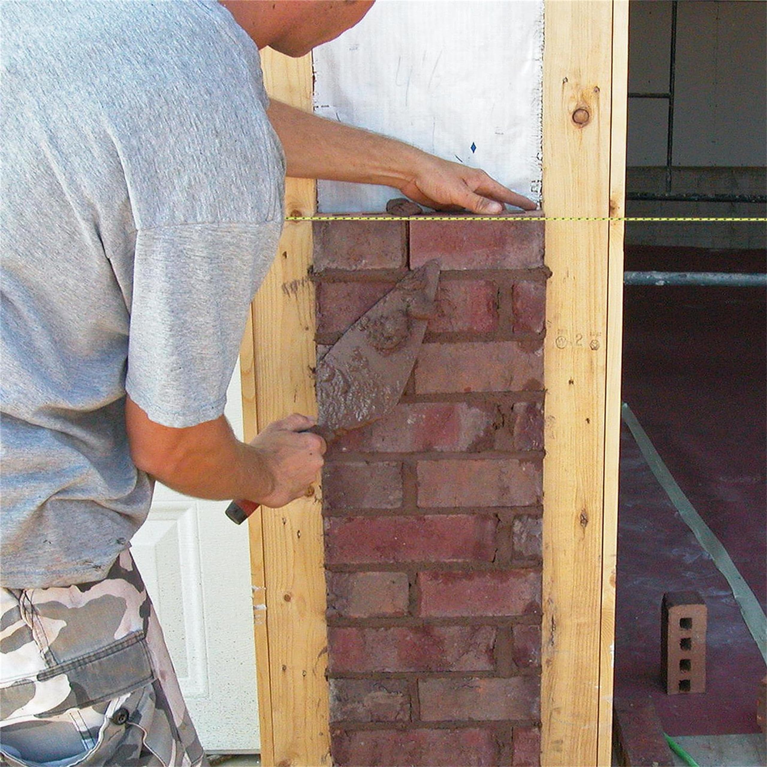 500 ft length visual emphasizes long runs on masonry projects