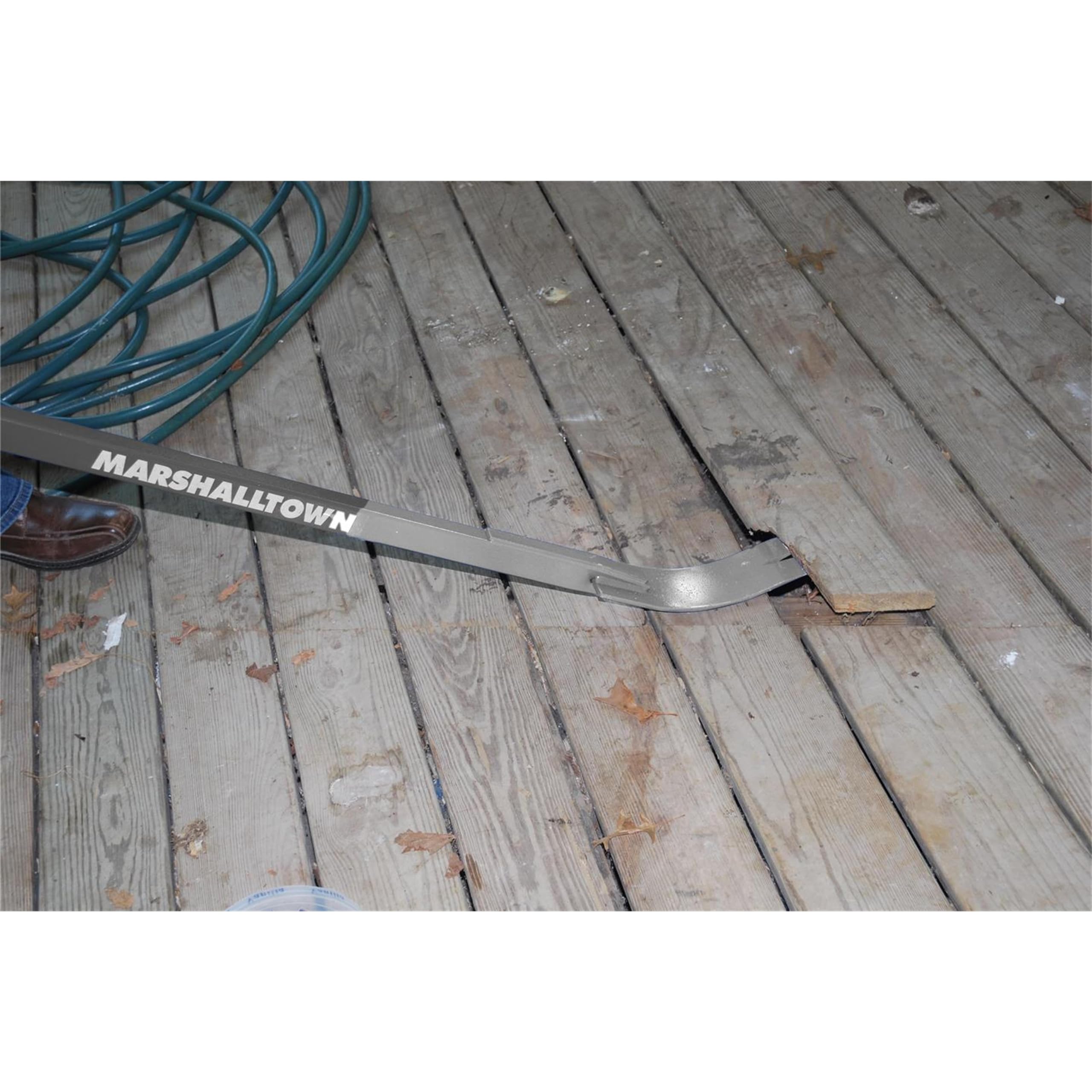 Professional demolition work benefits from the MARSHALLTOWN Monster Pry Bar's sturdy design.