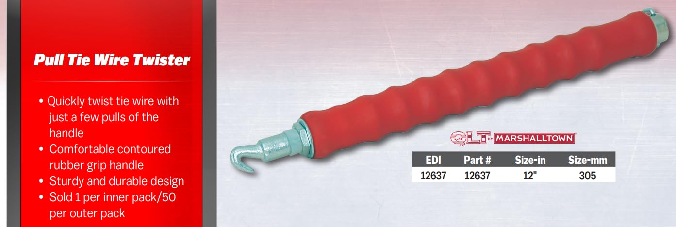 Marshalltown QLT Pull Tie Wire Twister used with wire ties for fast building