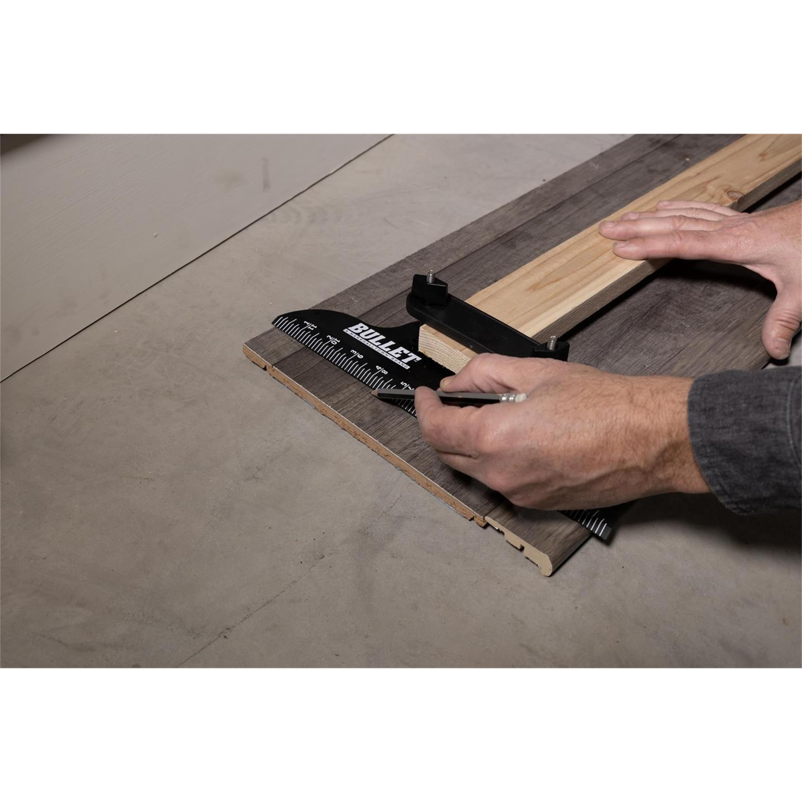 MARSHALLTOWN STT built-in ruler visible for exact measurements during setup.
