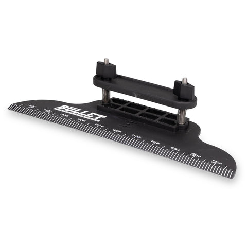 MARSHALLTOWN STT stair tread jig shows precise angle measurement for accurate cuts.
